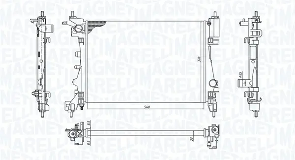 Radiator apa racire motor CITROEN NEMO; FIAT FIORINO, QUBO; PEUGEOT BIPPER, BIPPER TEPEE 1.4 1.4CNG dupa 2007