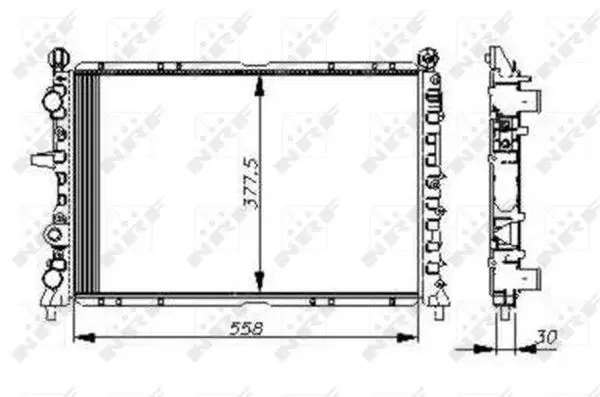 Radiator apa racire motor FIAT COUPE, TEMPRA, TEMPRA S.W., TIPO, UNO; LANCIA DEDRA, DEDRA SW, DELTA I, DELTA II 1.4-2.0 intre 1988-1999