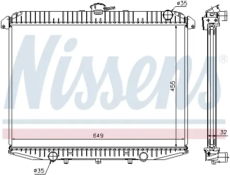 Radiator apa racire motor FORD MAVERICK; NISSAN TERRANO II 2.7D intre 1993-2002