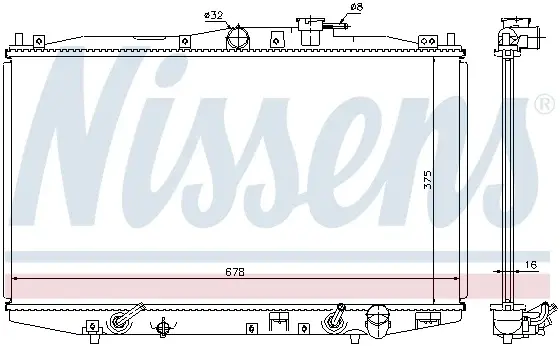 Radiator apa racire motor HONDA ACCORD VI 2.0 intre 1998-2003