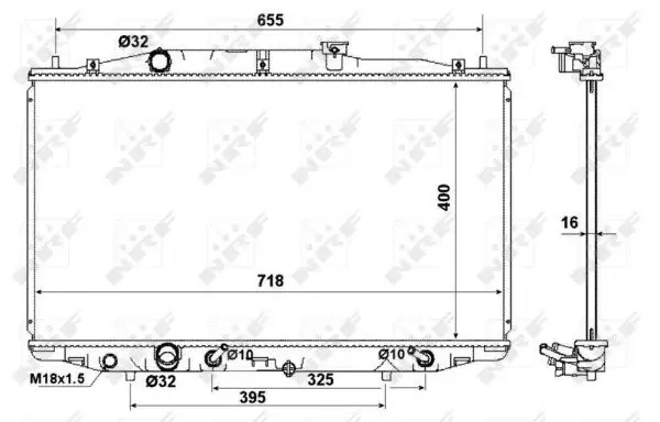 Radiator apa racire motor HONDA ACCORD VII 2.4 intre 2003-2008