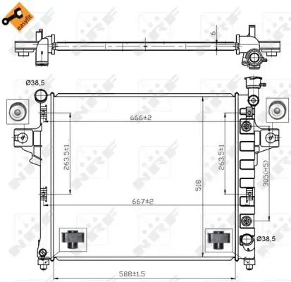 Radiator apa racire motor JEEP GRAND CHEROKEE II 4.7 intre 1999-2005