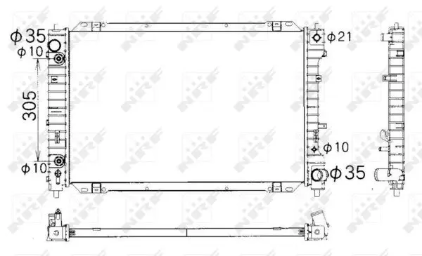 Radiator apa racire motor MAZDA TRIBUTE 2.0 intre 2000-2008