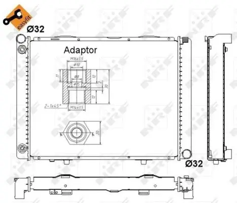 Radiator apa racire motor MERCEDES 190 (W201) 2.5D 04.85-08.93