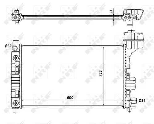 Radiator apa racire motor Mercedes Clasa A (W168) 1.4 1.6 1.9 intre 1997-2004