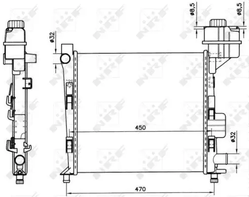 Radiator apa racire motor Mercedes Clasa A (W168) 1.4 1.6 intre 1997-2004
