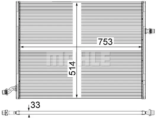 Radiator apa racire motor MERCEDES CLS (C257), E (A238), E ALL-TERRAIN (S213), E (C238), E T-MODEL (S213), E (W213), EQC (N293), GLC (C253), GLC (X253), MARCO POLO CAMPER (W447), S (A217) 2.0 dupa 201