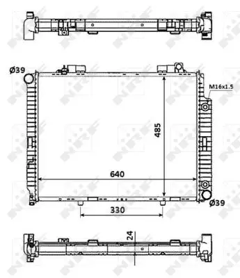 Radiator apa racire motor MERCEDES E T-MODEL (S210), E (VF210), E (W210) 2.9D intre 1996-1999
