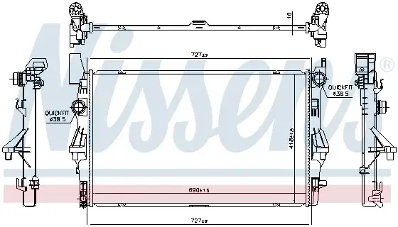 Radiator apa racire motor MERCEDES MARCO POLO CAMPER (W447), VITO MIXTO (W447), VITO TOURER (W447), VITO (W447) 1.6D dupa 2014