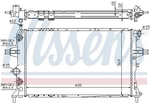 Radiator apa racire motor OPEL ASTRA G, ZAFIRA A 1.6-2.2 intre 1998-2005