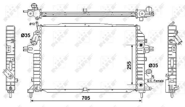 Radiator apa racire motor OPEL ZAFIRA ZAFIRA FAMILY B, ZAFIRA B 1.7D 1.9D 2.0 intre 2005-2015