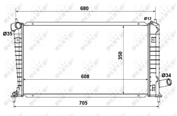 Radiator apa racire motor SAAB 9-5 2.0 2.3 2.3ALK intre 1997-2009