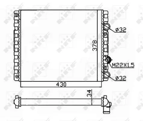 Radiator apa racire motor SEAT AROSA; VW LUPO, POLO 1.0-1.9D intre 1994-2005