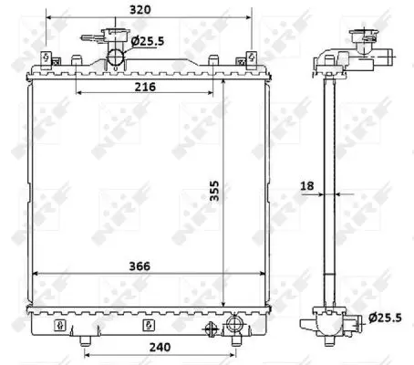 Radiator apa racire motor SUZUKI ALTO 1.1 intre 2004-2008