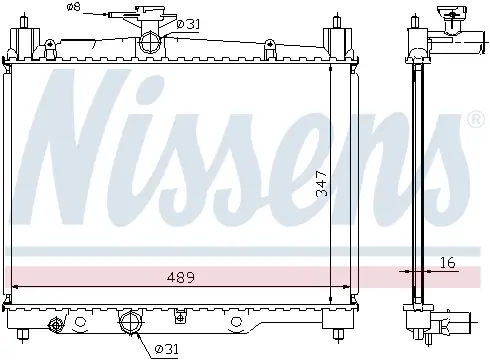 Radiator apa racire motor TOYOTA YARIS 1.0 1.3 intre 1999-2005