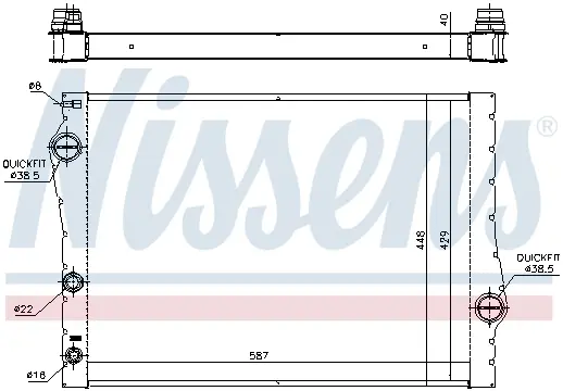 Radiator apa racire motor (transmisie automata manuala) BMW X5 (E70), X5 (F15, F85), X6 (E71, E72), X6 (F16, F86) 2.0D-3.0D intre 2007-2019