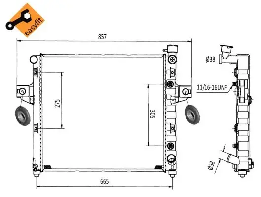 Radiator apa racire motor (transmisie automata manuala) JEEP GRAND CHEROKEE II 4.7 intre 1999-2005