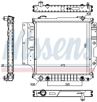 Radiator apa racire motor (transmisie automata manuala) JEEP WRANGLER I, WRANGLER II 2.5 4.0 intre 1998-2007