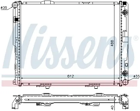 Radiator apa racire motor (transmisie automata) MERCEDES E T-MODEL (S124), E (W124), KOMBI T-MODEL (S124), SEDAN (W124) 3.0D intre 1986-1996
