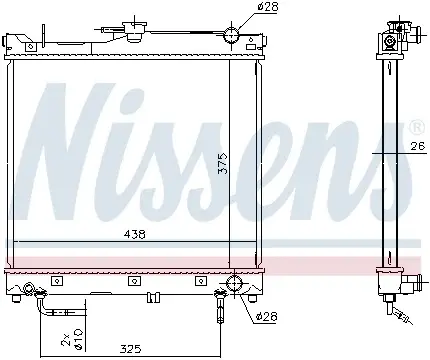 Radiator apa racire motor (transmisie automata) SUZUKI JIMNY 1.3 dupa 1998
