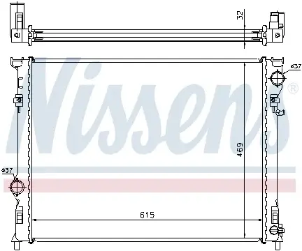 Radiator apa racire motor (transmisie manuala) CHRYSLER 300 C, 300C; LANCIA THEMA 2.7-6.4 dupa 2004