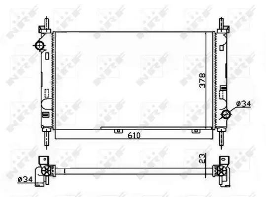 Radiator apa racire motor (transmisie manuala) FORD COUGAR, MONDEO I, MONDEO II 1.6-2.5 intre 1993-2001