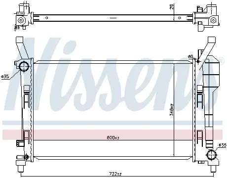 Radiator apa racire motor (transmisie manuala) Mercedes Clasa A (W169), B (W245) 1.5 intre 2004-2012