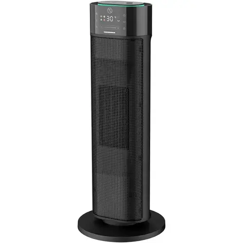 Radiator ceramic cu umidificare Heinner HCH-LH2000BK, 2000 W, Functie umidificare, Display LED, Control touch, Telecomanda, Fucntie ECO, Oprire automata, Functie Oscilare (Negru)