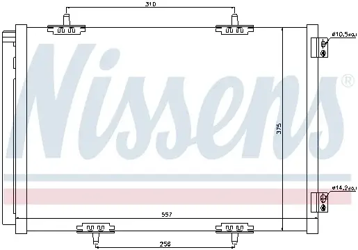 Radiator clima AC cu uscator CITROEN C2, C3 AIRCROSS II, C3 I, C3 II, C3 III, C3 PICASSO, C4 CACTUS, DS3; OPEL CROSSLAND X; PEUGEOT 1007, 2008 I, 207, 207 CC, 207 SW, 208 1.0-1.6D dupa 2005