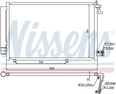 Radiator clima AC cu uscator FORD FIESTA VI 1.25-1.6 dupa 2008