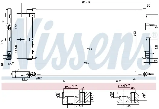 Radiator clima AC cu uscator FORD GALAXY, MONDEO V, S-MAX; FORD USA EDGE 1.0-2.0H dupa 2014