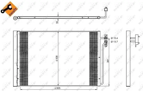 Radiator clima AC cu uscator LAND ROVER RANGE ROVER III 3.0D 4.4 intre 2002-2012