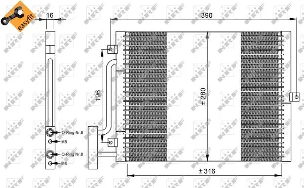 Radiator clima AC PORSCHE 911, 911 TARGA, BOXSTER 2.5-3.6 intre 1996-2005