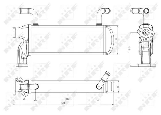 Radiator EGR VW AMAROK, CRAFTER 30-35, CRAFTER 30-50 2.0D 2.5D dupa 2006