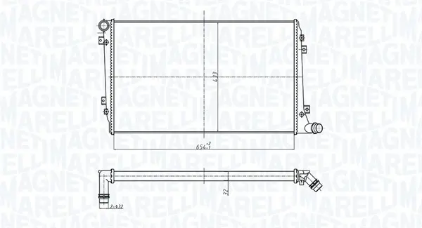 Radiator motor (Automat Manual) potrivit AUDI A3; SEAT ALTEA, ALTEA XL, LEON, TOLEDO III; SKODA OCTAVIA II, SUPERB II; VW CADDY III, CADDY III MINIVAN, EOS, GOLF PLUS V, GOLF V 1.9D 2.0D