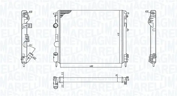 Radiator motor (Automat Manual) potrivit DACIA LOGAN, LOGAN EXPRESS, LOGAN MCV, SANDERO, SOLENZA; RENAULT CLIO II, CLIO II HATCHBACK, KANGOO, KANGOO EXPRESS, LOGAN I, THALIA I 1.0ALK-1.9D
