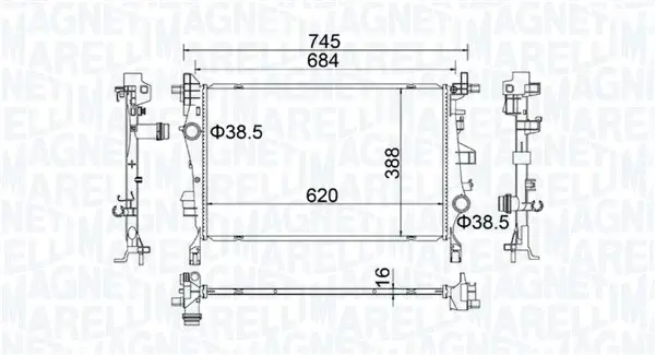Radiator motor (Automat Manual) potrivit FIAT 500X; JEEP RENEGADE 1.3D-1.6D