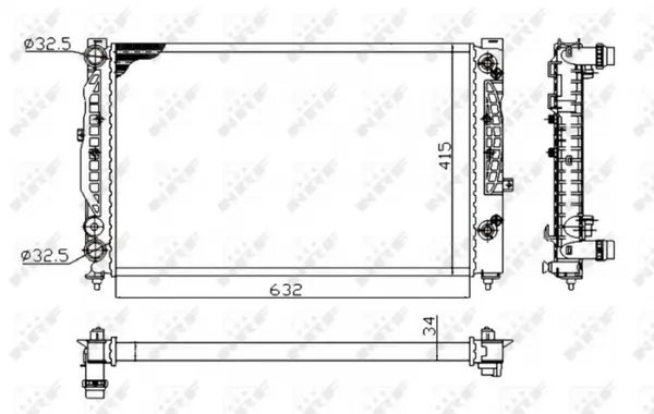 Radiator motor (Automat) potrivit AUDI A4 B5, A6 C5; SKODA SUPERB I; VW PASSAT B5, PASSAT B5.5 1.6-2.3 -03.08