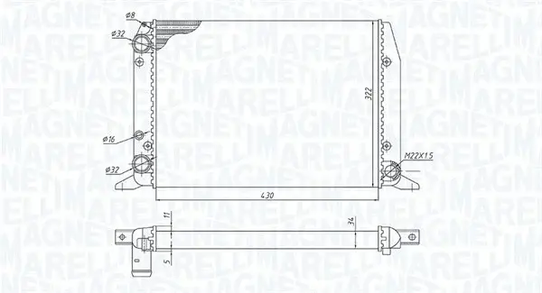 Radiator motor (Manual) potrivit AUDI 80 B2, 80 B3 1.3 1.6 1.8