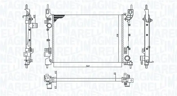 Radiator motor (Manual) potrivit FIAT LINEA 1.4