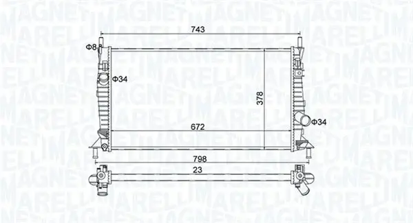 Radiator motor (Manual) potrivit VOLVO C30, C70 II, S40 II, V50; CITROEN BERLINGO; FORD C-MAX, FOCUS C-MAX, FOCUS II; MAZDA 3 1.3-2.5