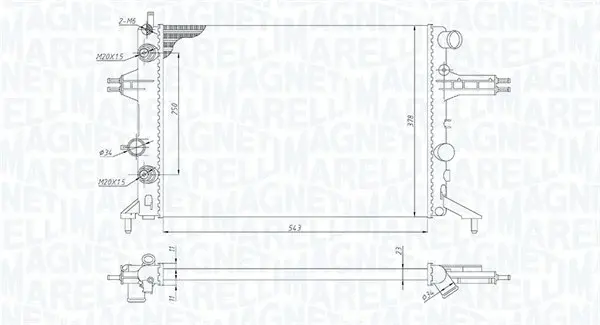 Radiator motor potrivit OPEL ASTRA G, ASTRA G KOMBI, ZAFIRA A 1.4-2.2