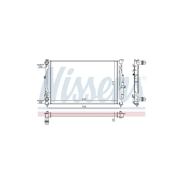 Radiator, racire motor NISSENS 60308A