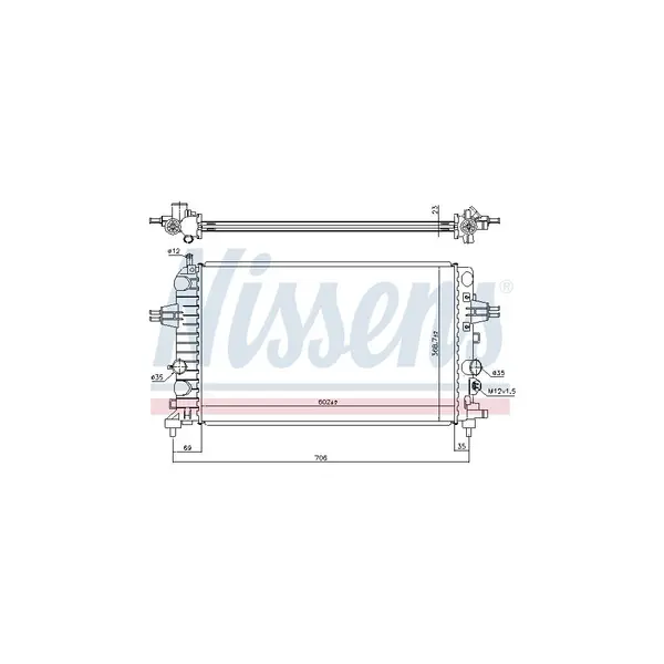 Radiator, racire motor NISSENS 63028A