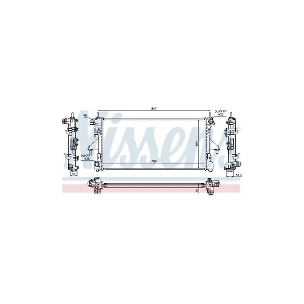 Radiator, racire motor NISSENS 63555A