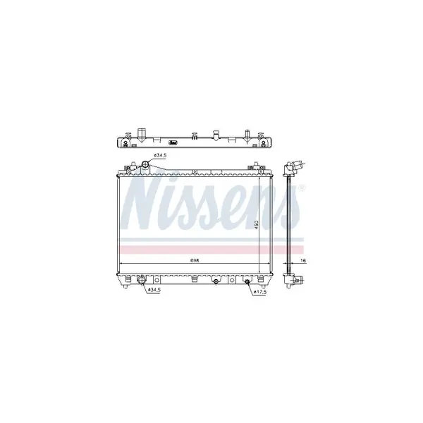 Radiator, racire motor NISSENS 64201