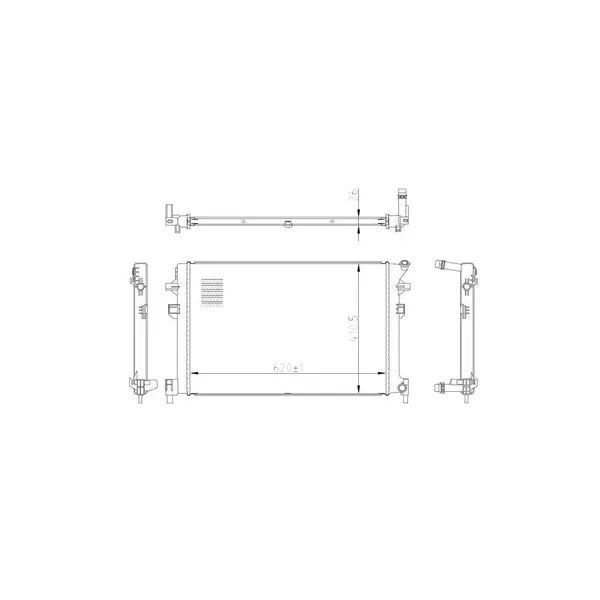 Radiator, racire motor NRF 50042