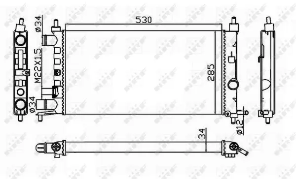 Radiator, racire motor NRF 58155