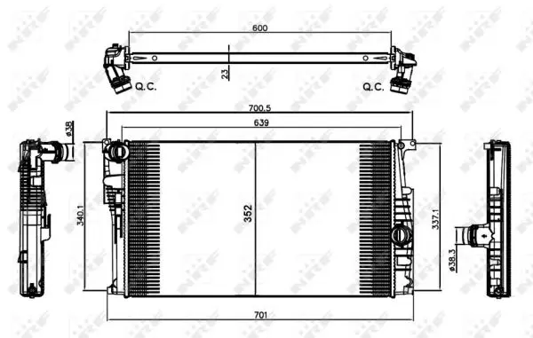 Radiator, racire motor NRF 58410