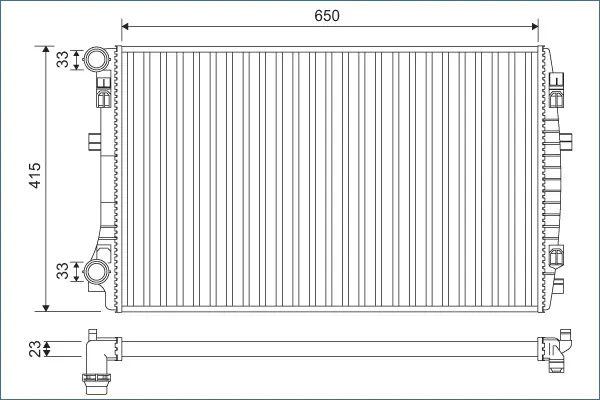 Radiator racire motor potrivit AUDI A3, A3 ALLSTREET, Q2, Q3; CUPRA FORMENTOR; SEAT ATECA, LEON, LEON SC, LEON SPORTSTOURER, LEON ST, TARRACO; SKODA KAROQ, KODIAQ I, OCTAVIA III, OCTAVIA IV 1.0-2.0D 0